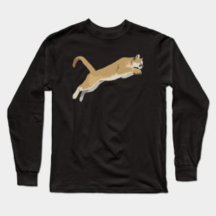 Jumping Cougar Long Sleeve T-Shirt